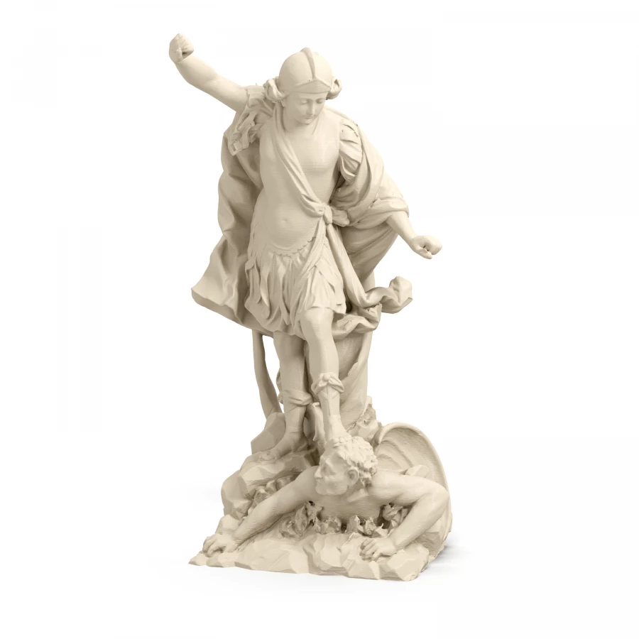 “Saint Michael vanquishing the devil” by Unidentified Sculptors 