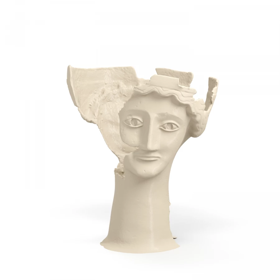 “Phoenician Double Headed Vase of a Woman” by Unidentified Sculptors  from the Joseph Whitaker Museum in Mozia collection